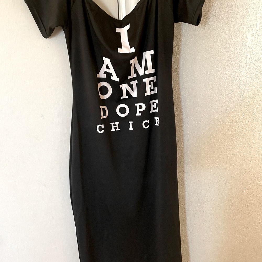 Over-shoulder t-shirt dress